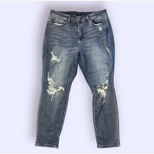 Judy Blue Distressed Boyfriend Fit Jeans Women's Size 20W